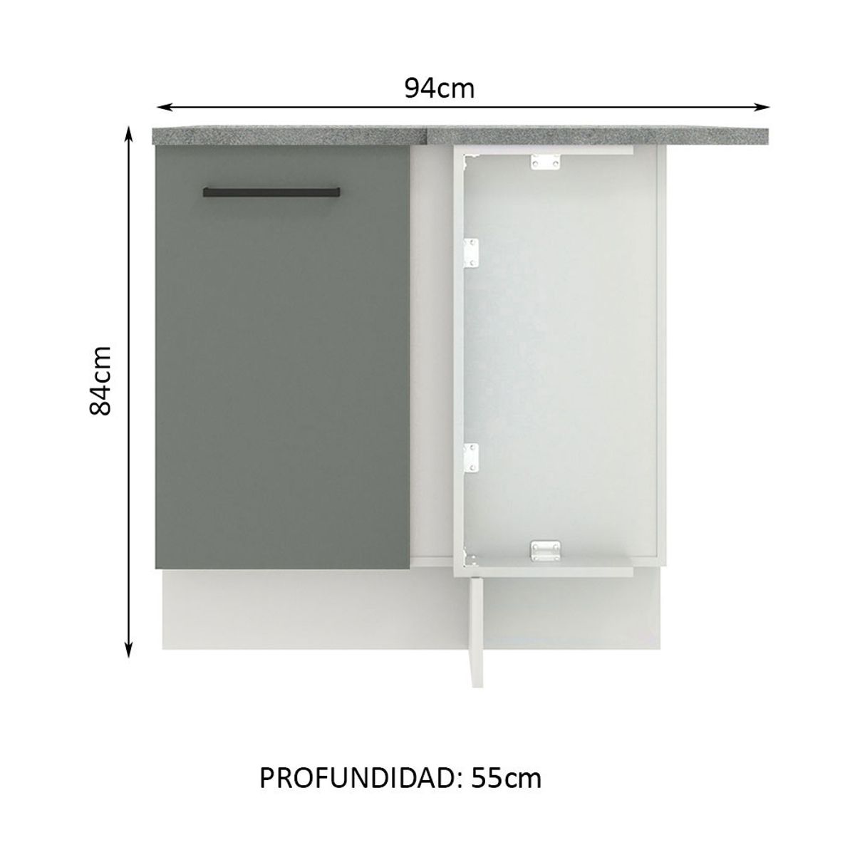 MADESA - Mueble de Cocina Agata - Mostrador de Esquina 1 Puerta