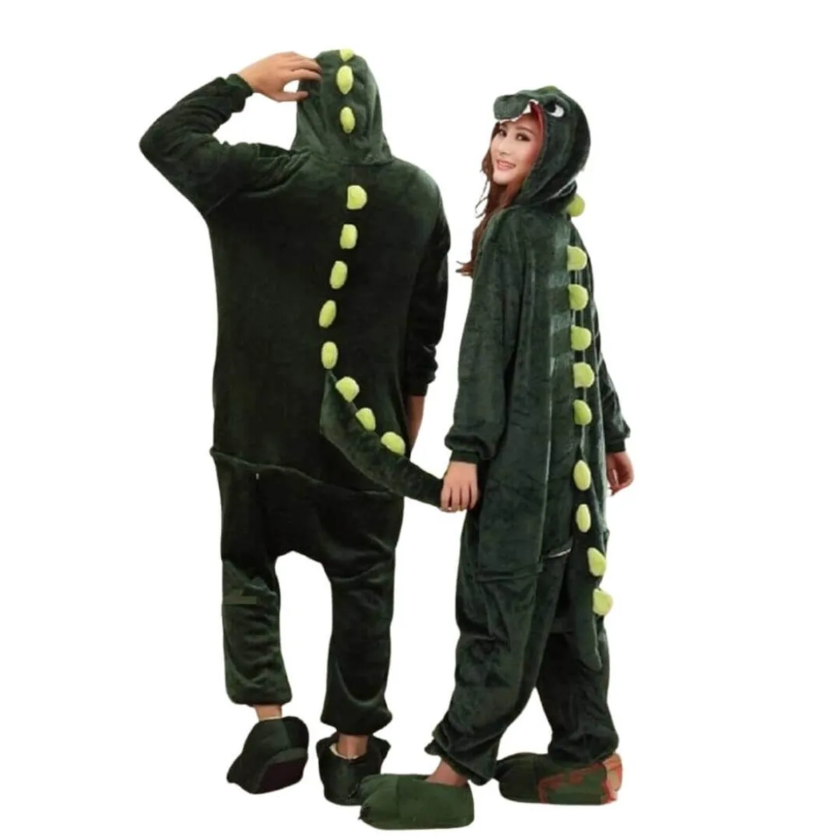 GENERICO - Pijama Dinosaurio Verde Onesie Disfraz - Talla 16 hasta XL