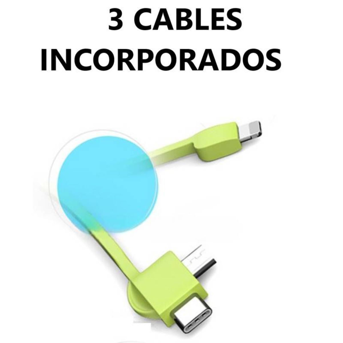 GENERICO - Batería Externa Powerbank 10000mah Carga Veloz NEGRO VERDE