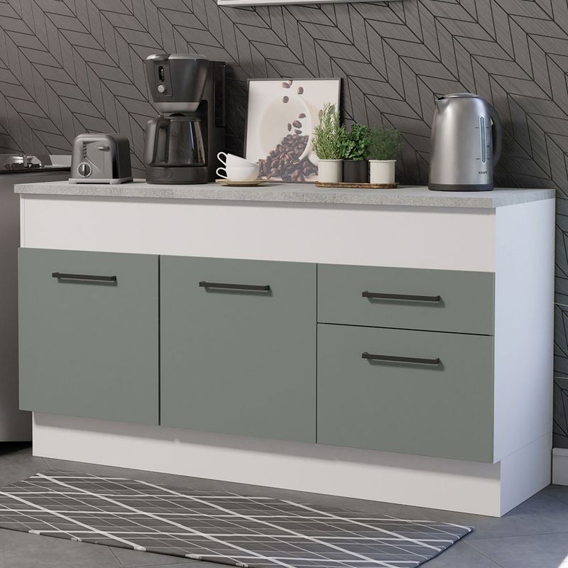 MADESA - Mueble de Cocina Agata 150 cm - Mostrador para Lavadero con Encimera