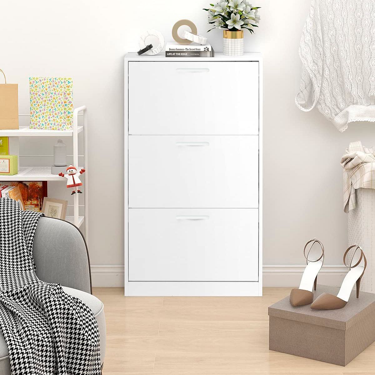 VILLA HOGAR - Zapatera Villa Hogar Small Blanca 3 Cajones