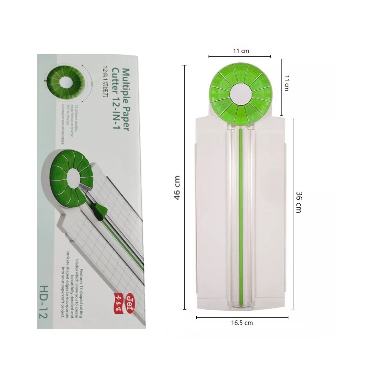 GENERICO - Cortador De Formas De Papel Guillotina De 12 Formas