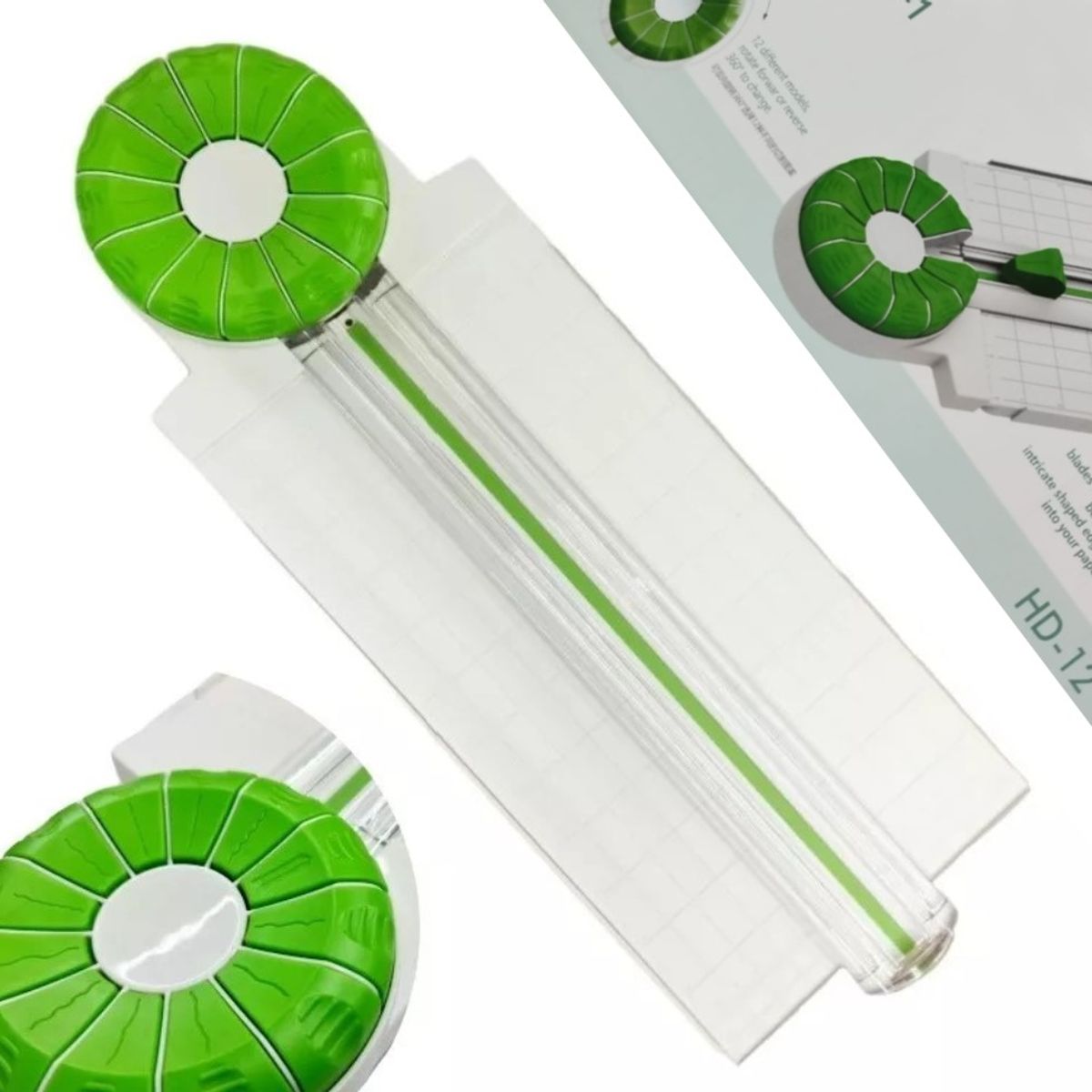 GENERICO - Cortador de 12 Formas de Papel Mini Guillotina de Formas