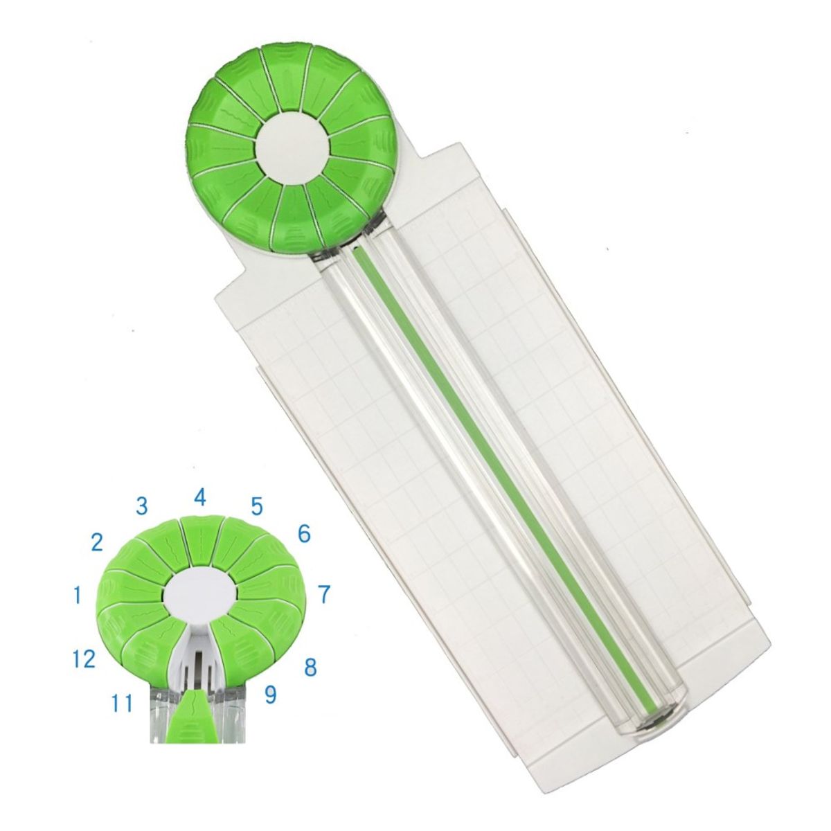 GENERICO - Cortador de 12 Formas de Papel Mini Guillotina de Formas