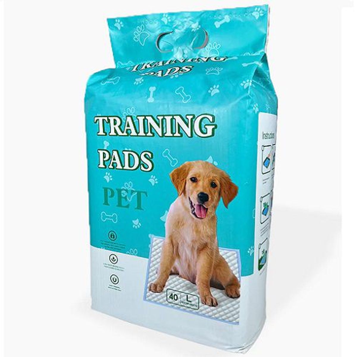 GENERICO - Pañales de piso para Perro Absorbente 40 Unid (60x60cm) Talla L