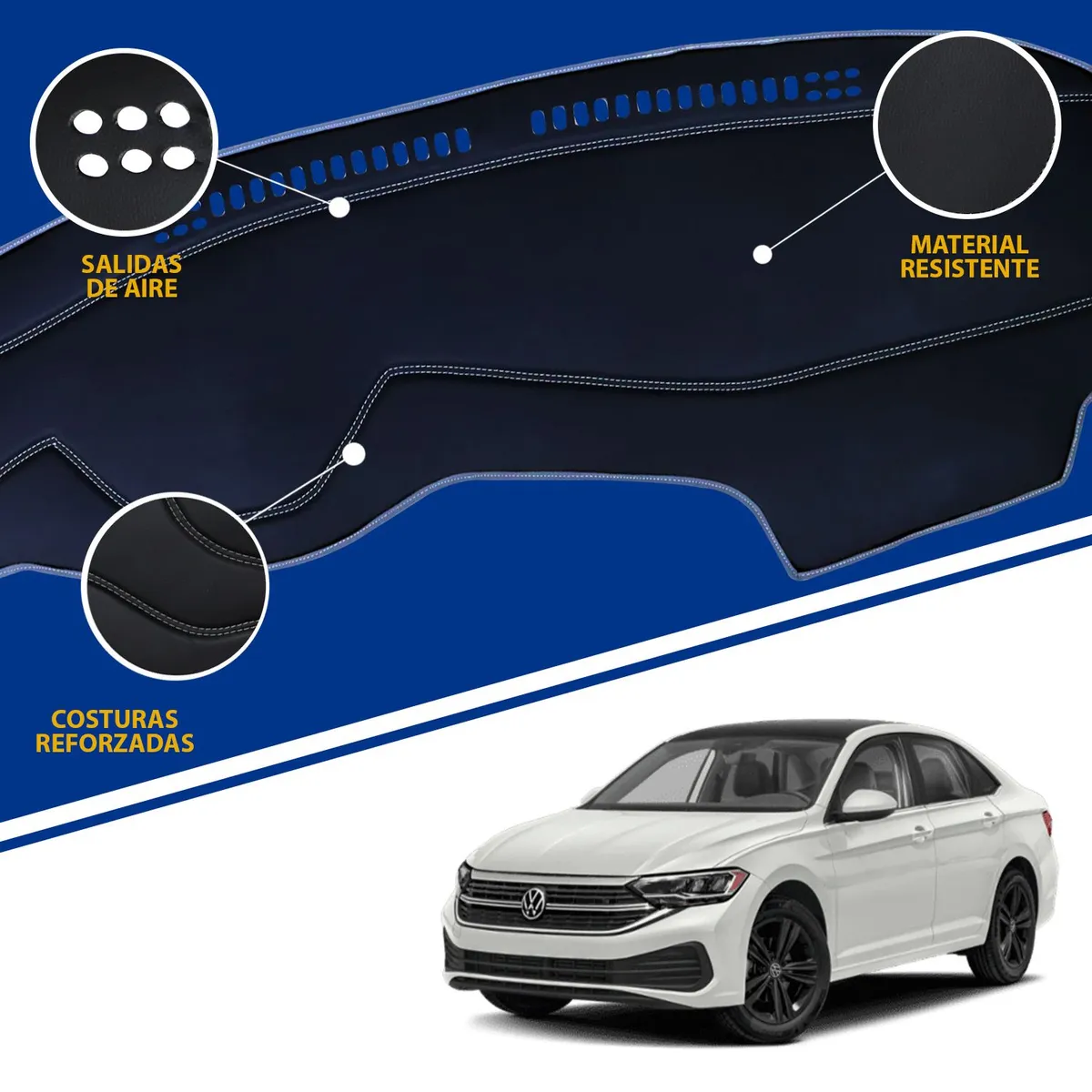 TECGO - PROTECTOR TAPETE PARA TABLERO TIPO VOLKSWAGEN JETTA 2023