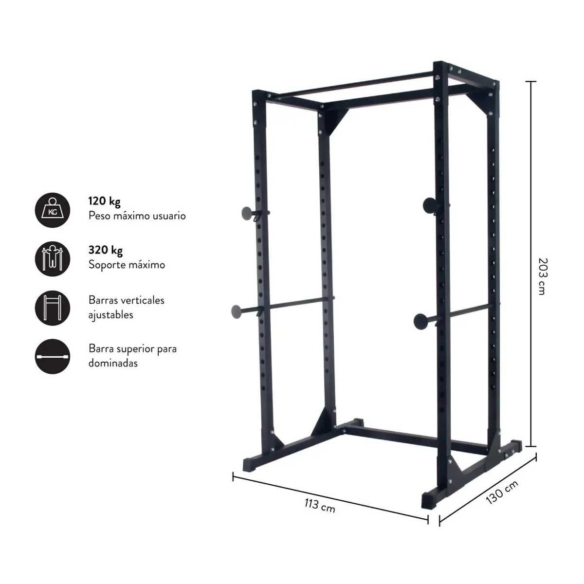 ULTIMATE FITNESS - Power Rack R100 - Jaula de Potencia