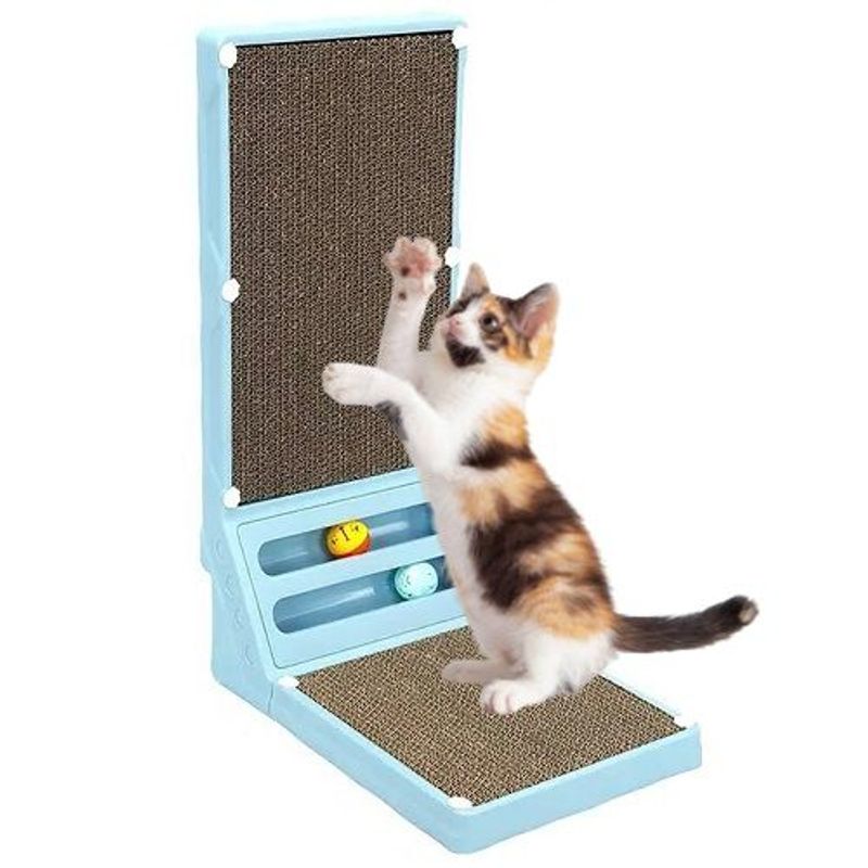 GENERICO - RASCADOR PARA GATO VERTICAL - CELESTE