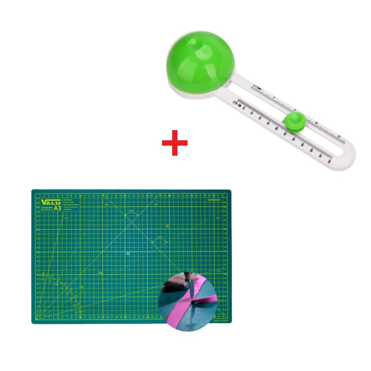 GENERICO - Cortador De Circulos de Papel Con Base De Corte A3