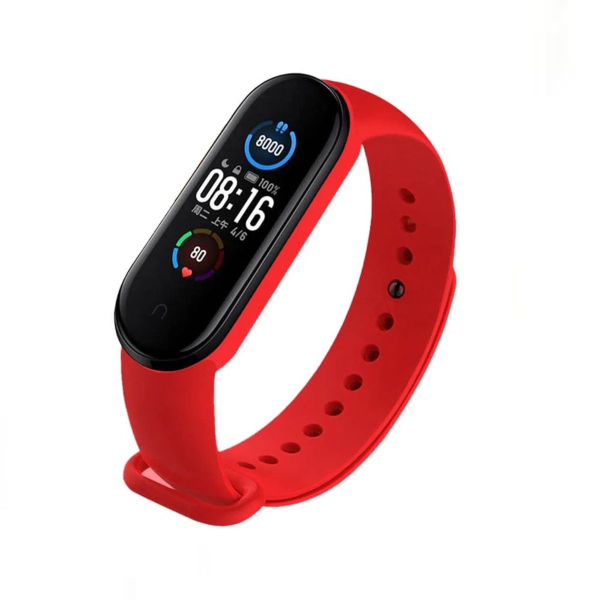 GENERICO - Correa de Silicona Para Xiaomi Mi Band 3 y 4 - ROJO