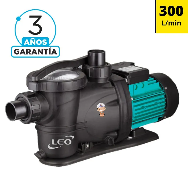 LEO - BOMBA PARA PISCINA  RESISTENTE A QUIMICOS 1.0 HP-220V-300L/MIN.