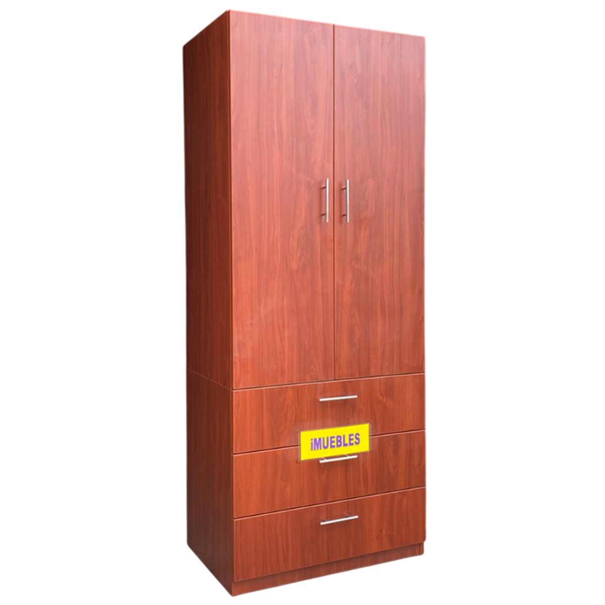 TEMEL - Bonito Ropero Personal 3 Cajones Amplios 2 Puertas Y Sabanera Cedro