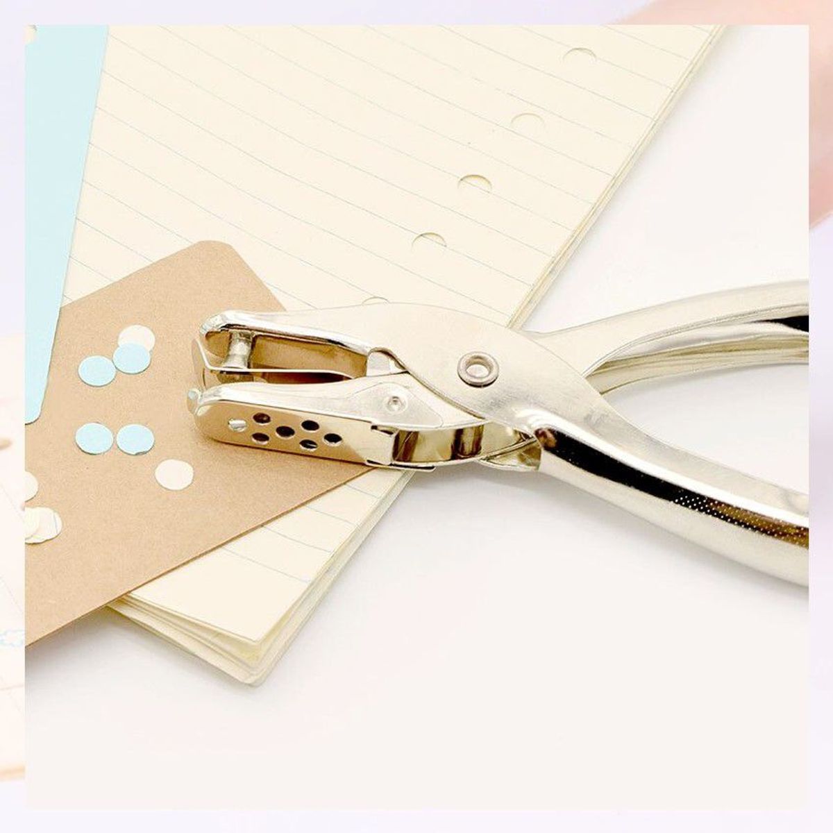 GENERICO - Perforador De 6mm 1 Hueco Manual Para Papel, Tarjetas