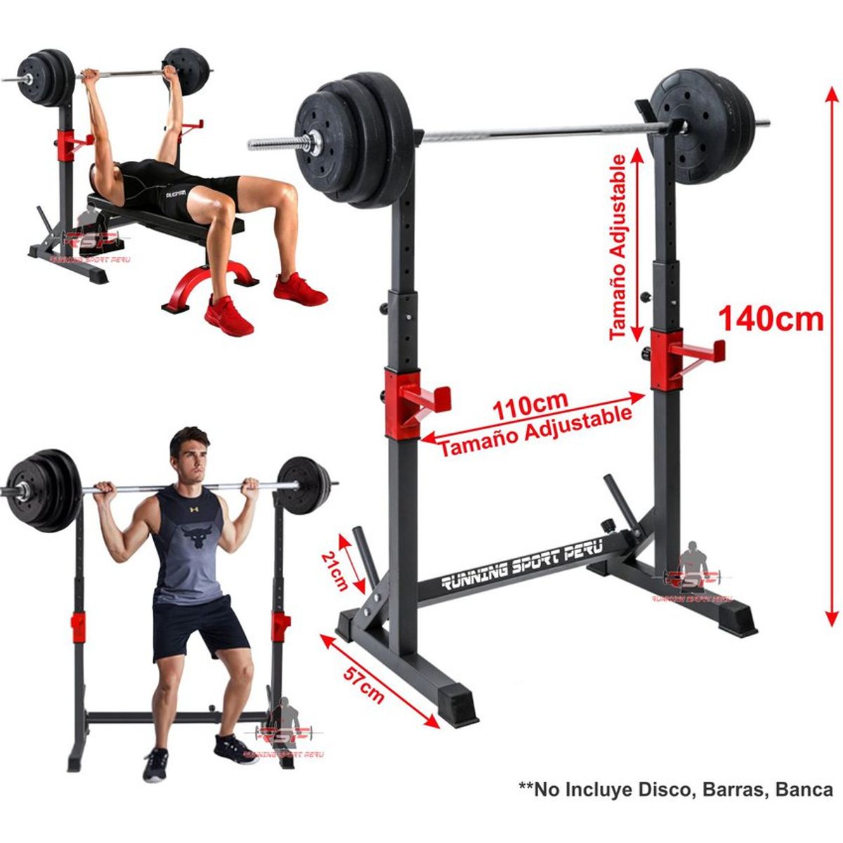 RUNNING SPORT PERU - Rack Squat Premium Soporte Sentadilla Pecho Gym