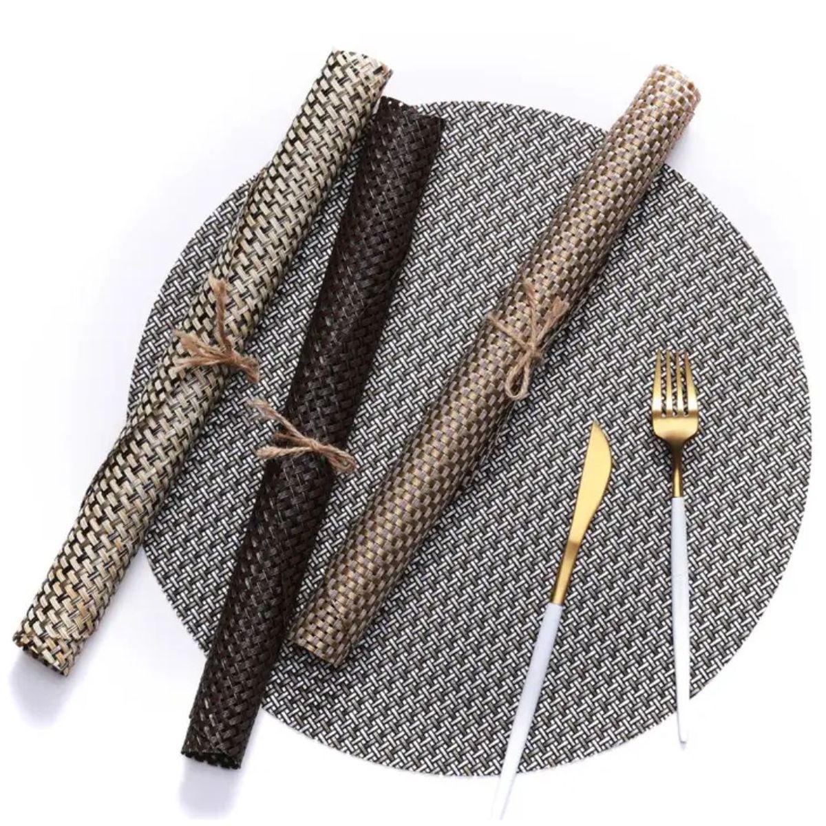 INSPIRA MARKET - Individuales redondos x4 para mesa diseños unicos