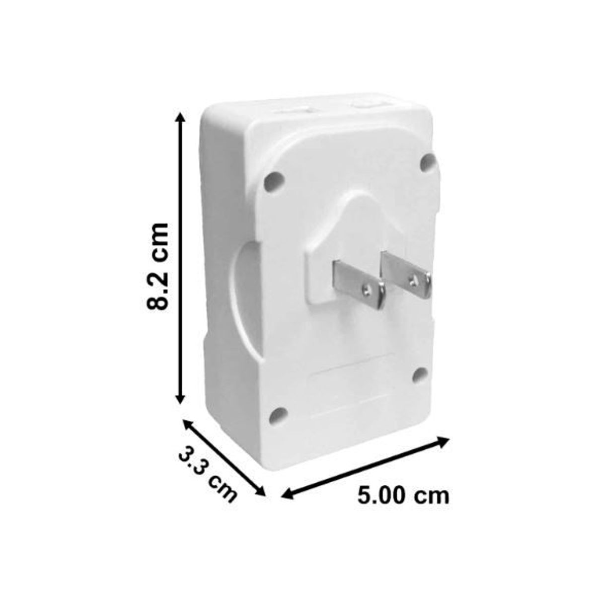 OPALUX - Adaptador Enchufe Múltiple con Toma Tierra  Doble USB OP-823A OPALUX