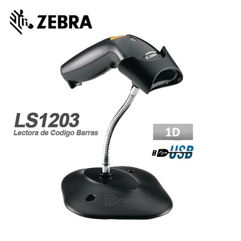ZEBRA - Zebra LS1203 Lectora de Códigos de Barras 1D Cableado