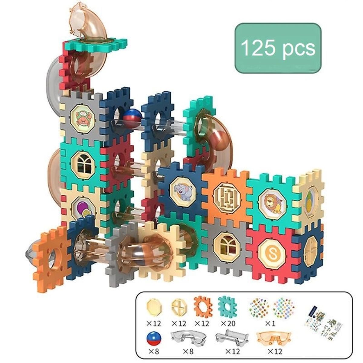 GENERICO - Pista Laberinto de canicas - 125 Pcs