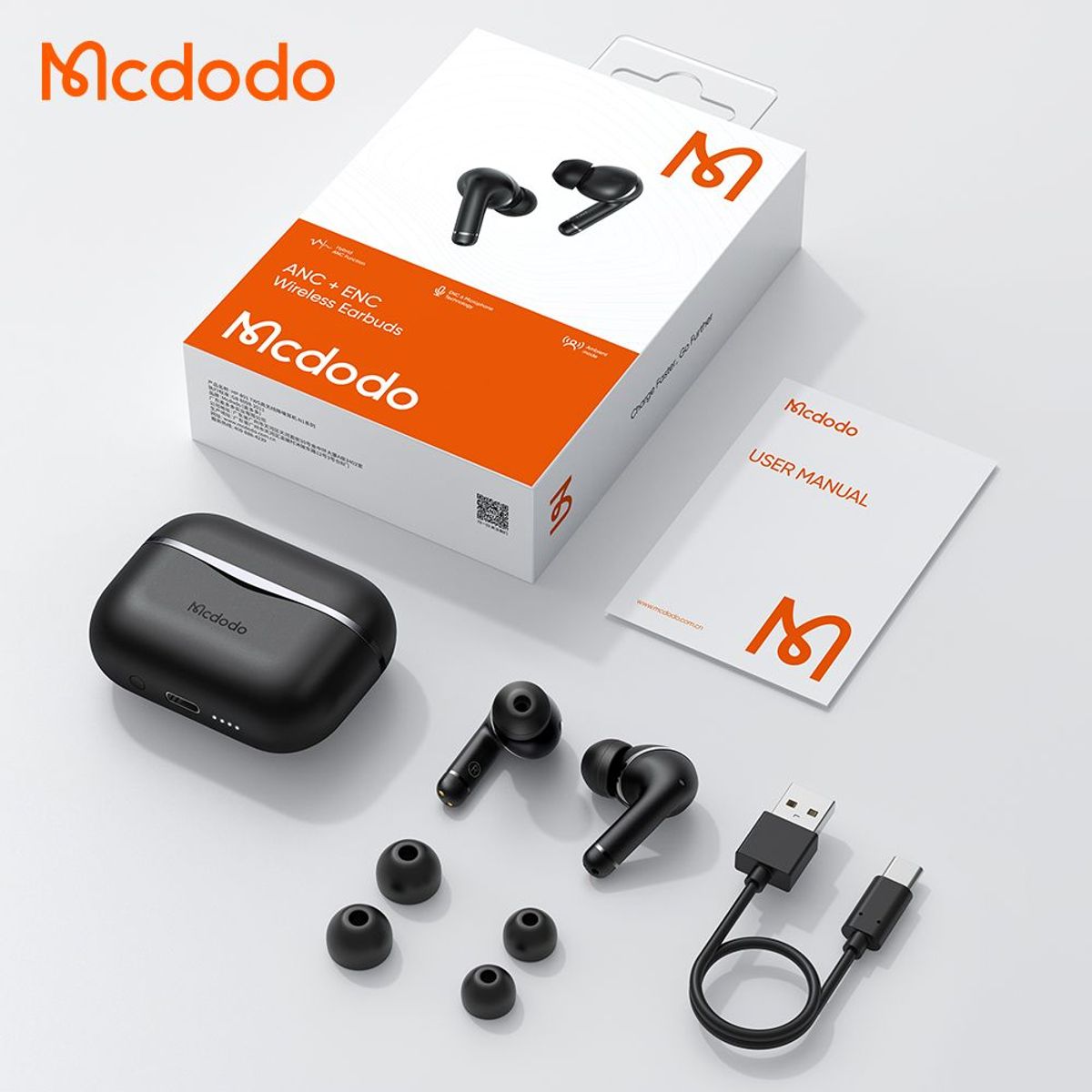 MCDODO - MCDODO HP-8010 NEGRO ANC  ENC AURICULARES INALÁMBRICOS