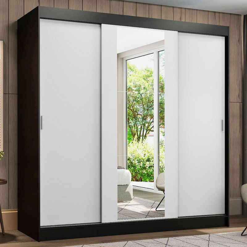 MADESA - Ropero Reno 3 Puertas Corredizas 1 Espejo