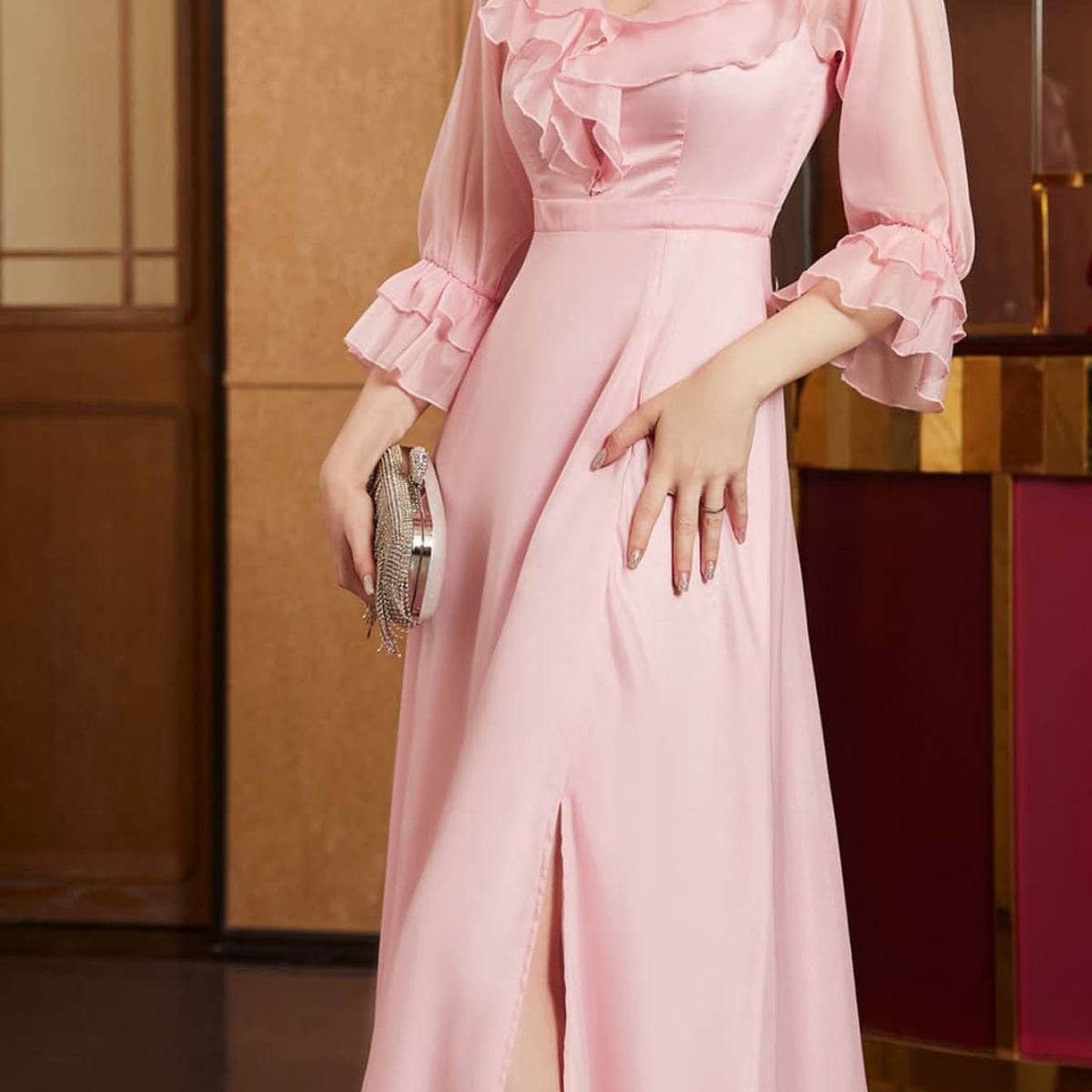 BLWOENS - Vestido de fiesta elegante para mujer