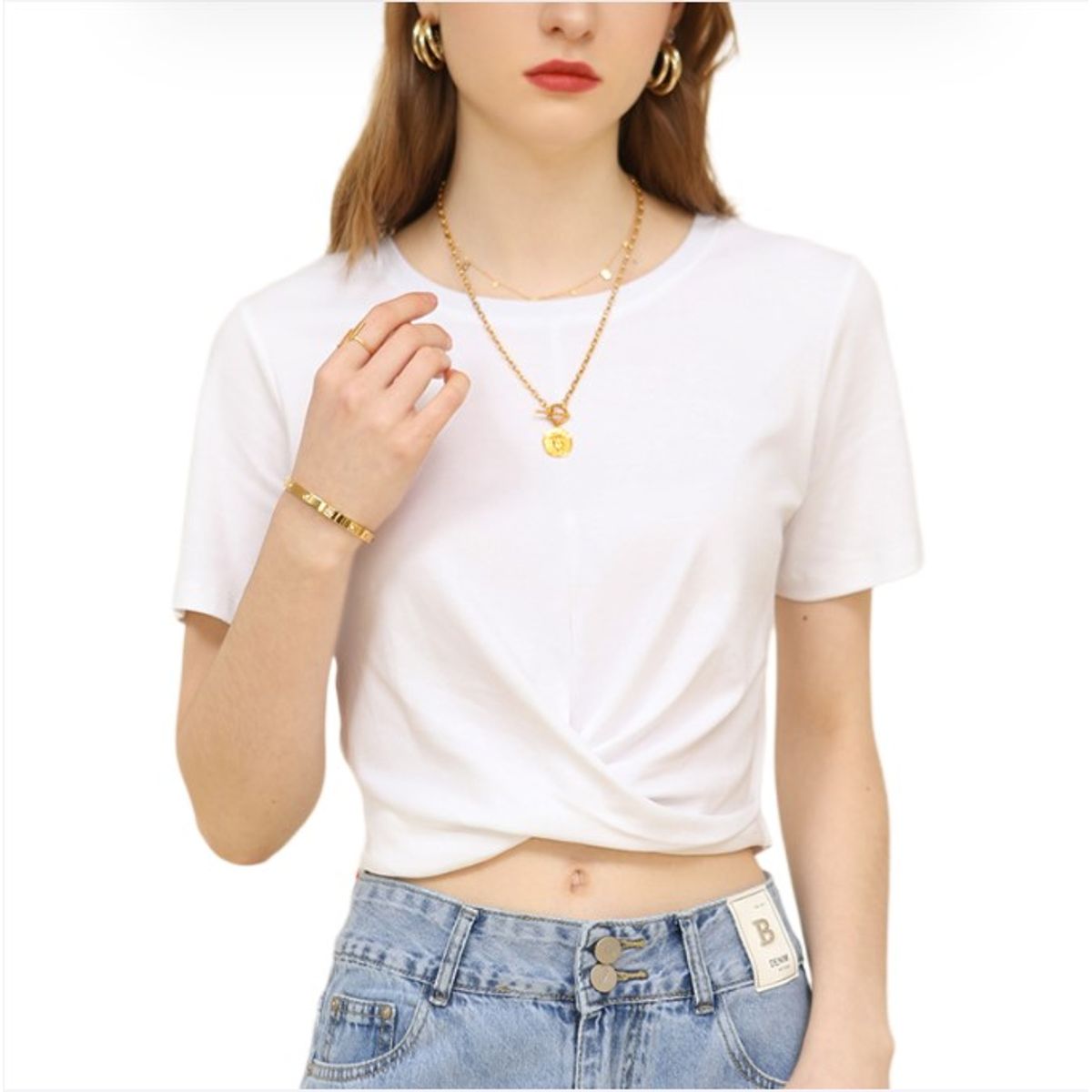 BLWOENS - Camiseta de manga corta casual para mujeres