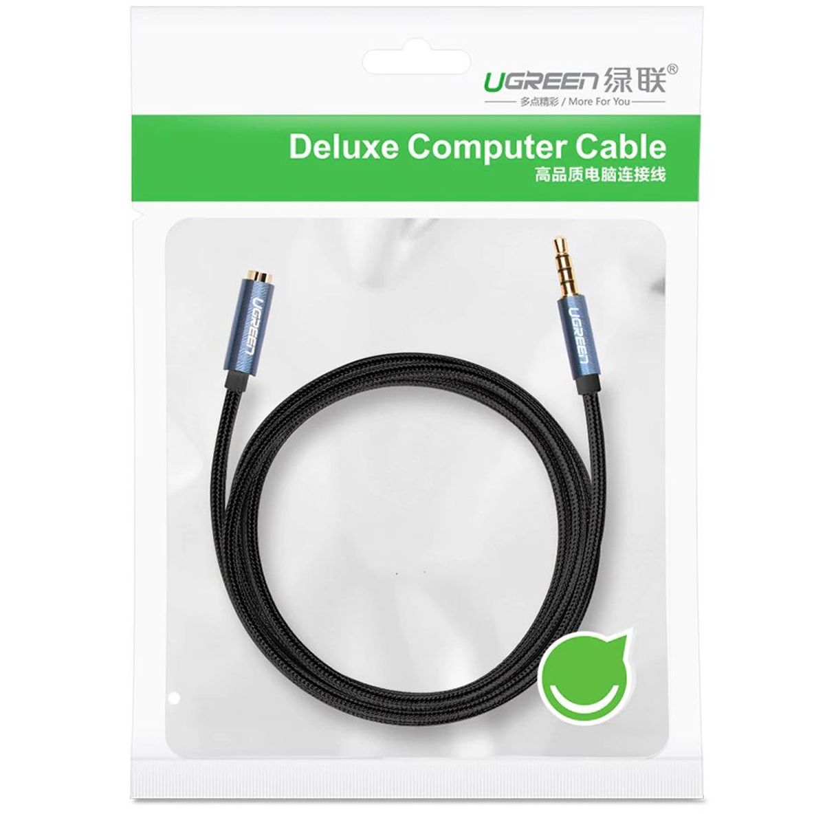 UGREEN - Cable Extension 2m Audio Jack 35mm Trrs Auriculares Estereo PC