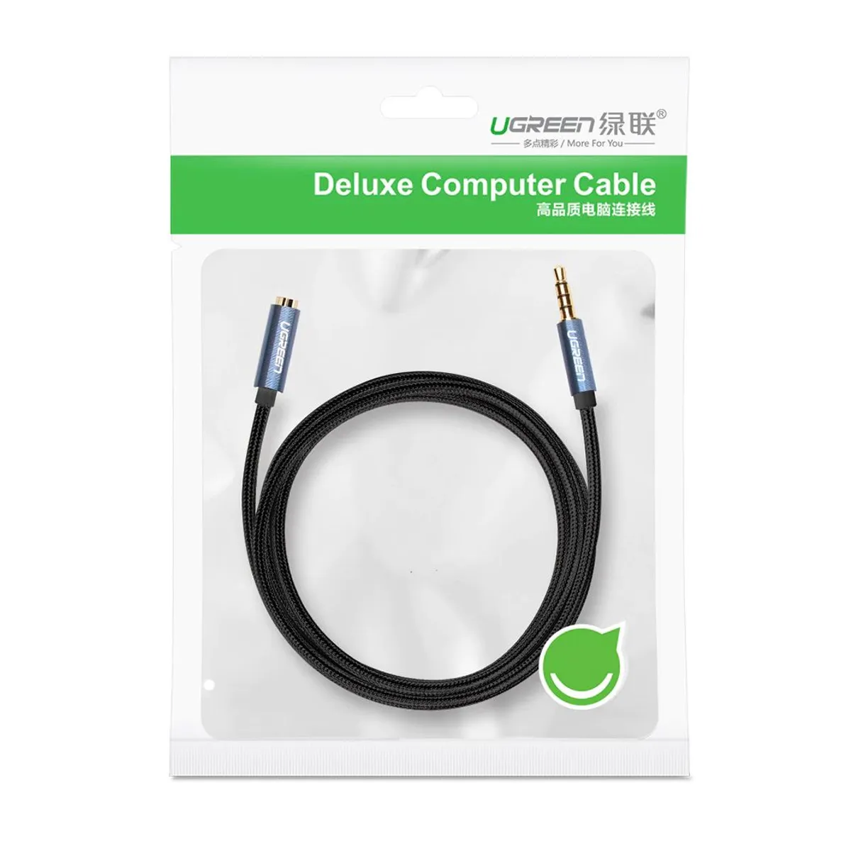 UGREEN - Cable Extension 2m Audio Jack 35mm Trrs Auriculares Estereo PC