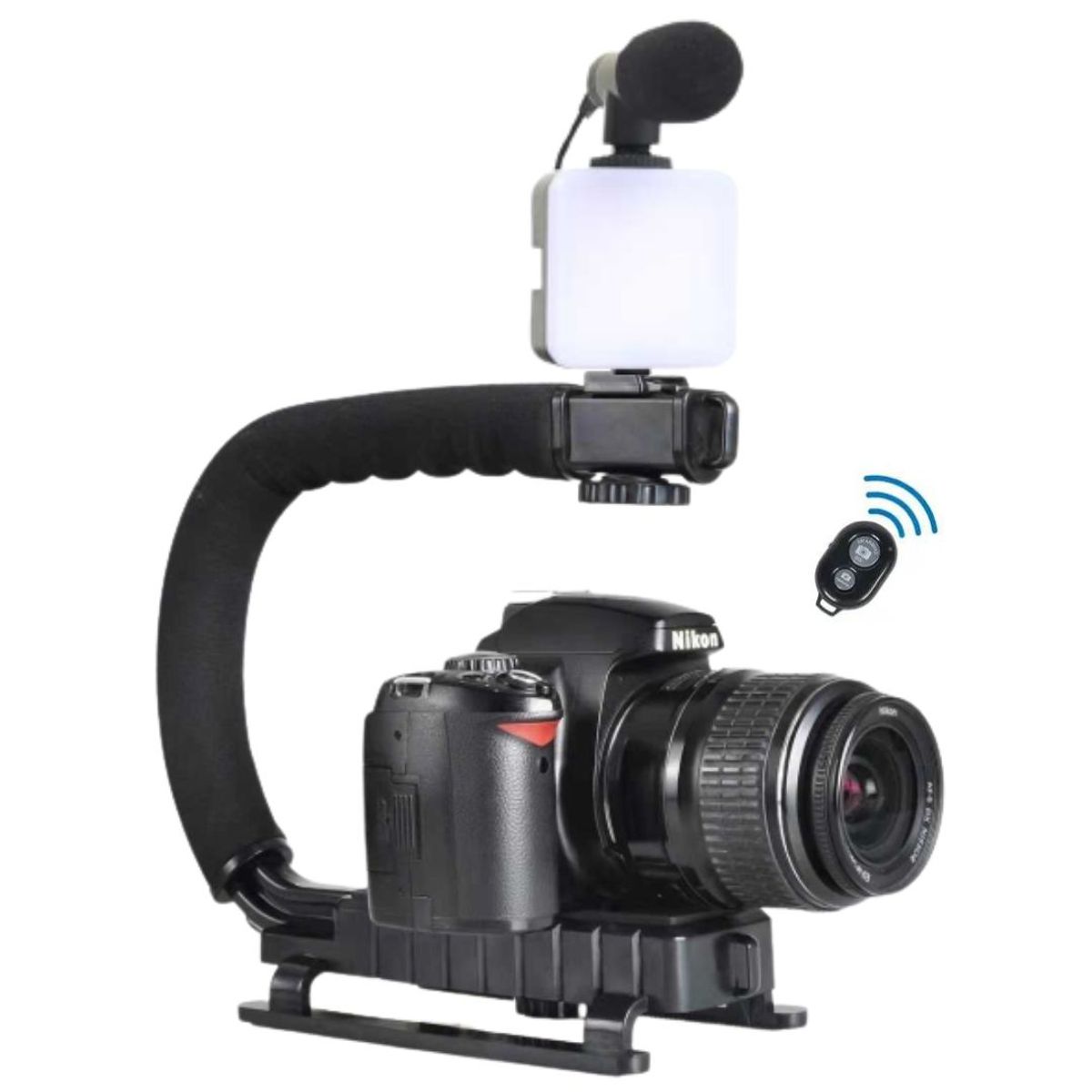 GENERICO - Soporte Estabilizador para Cámara Celular con Luz Led  Control AY-49U