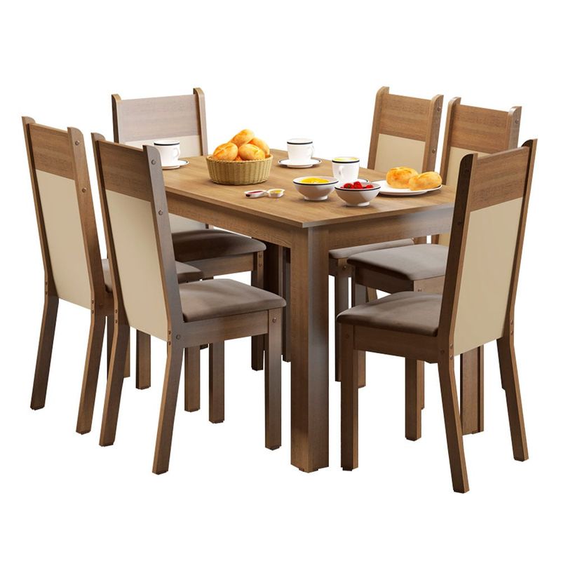 MADESA - Juego de Comedor Honduras con 6 Sillas