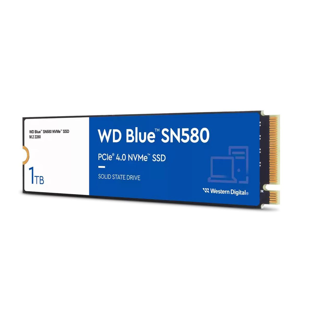 WESTERN DIGITAL - Disco Solido SSD Western Digital SN580 blue 1TB PCIe 4 M2 WDS100T3B0E