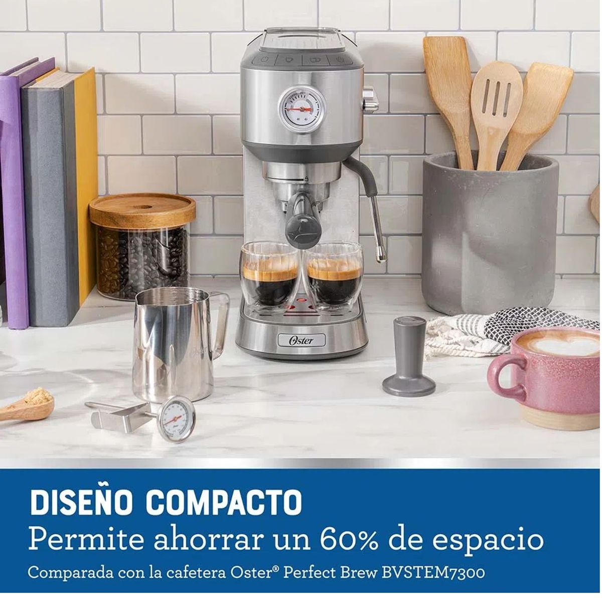 OSTER - Cafetera compacta de espresso Y cappuccino Oster BVSTEM7200