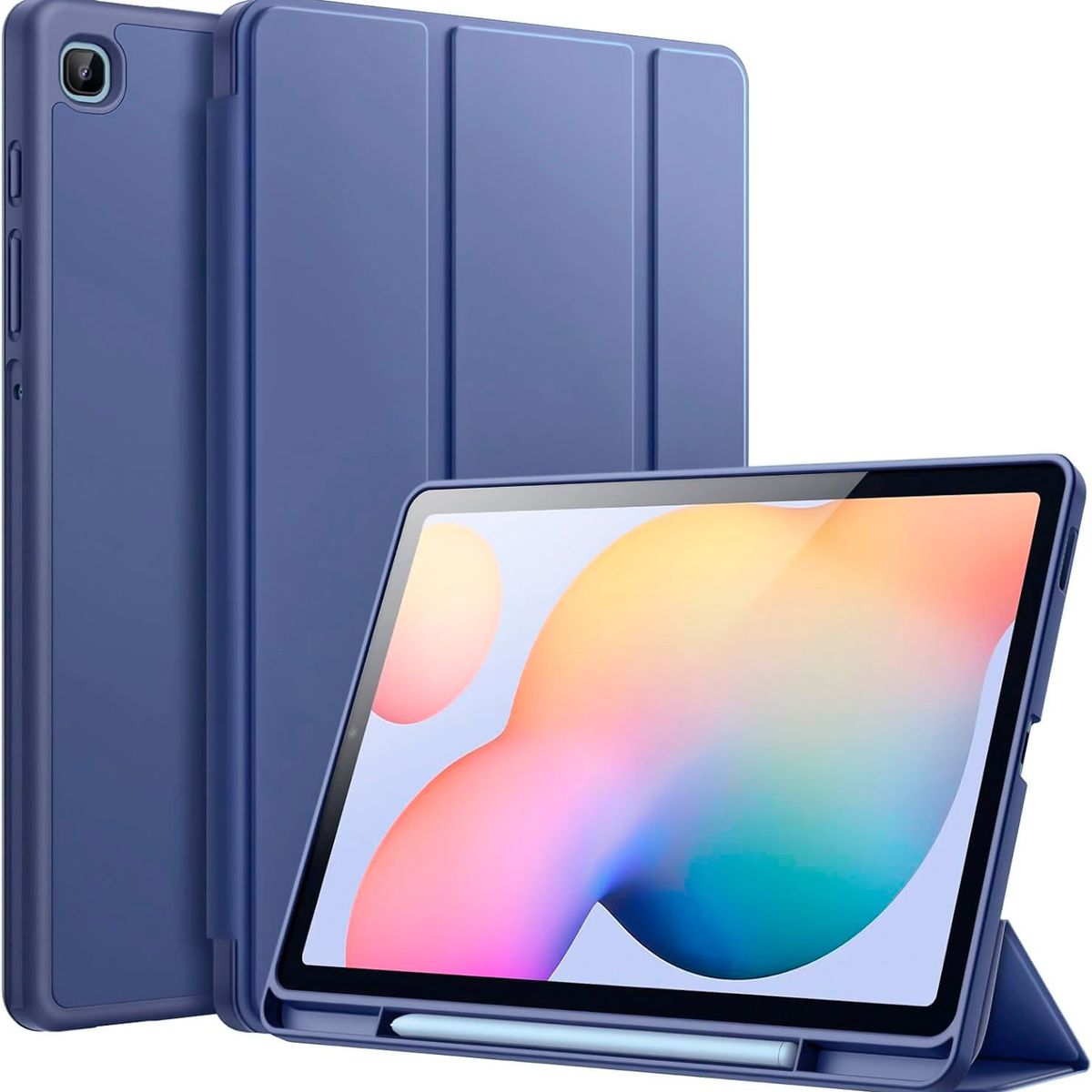 GENERICO - Funda Smart Cover con Porta Lapiz para Samsung  S6 Lite 10,4 P610 Azul