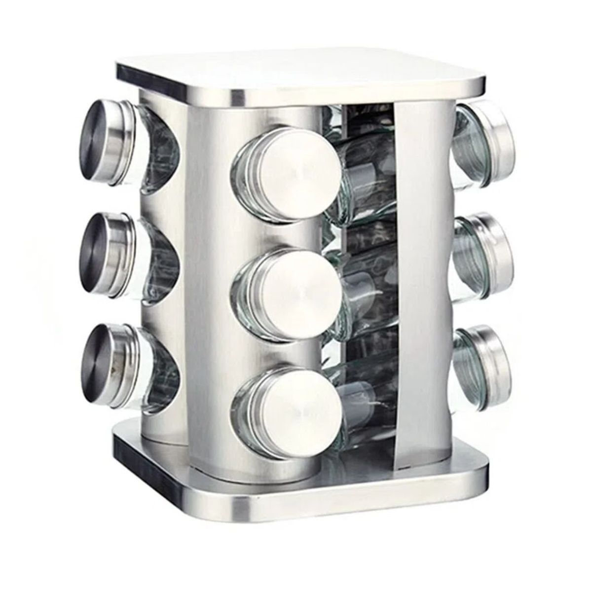 OEM - Condimentero de Vidrio con Base Metálica 12 Frascos