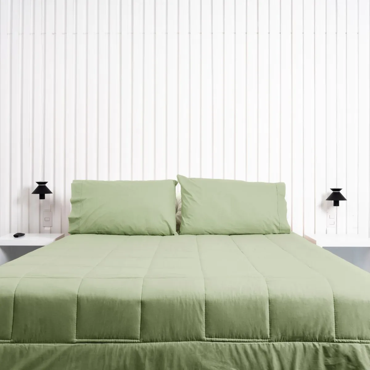 Plumón Verde hipoalergénico Queen cobitex 100 algodón, marca COBITEX HOME - Foto Principal