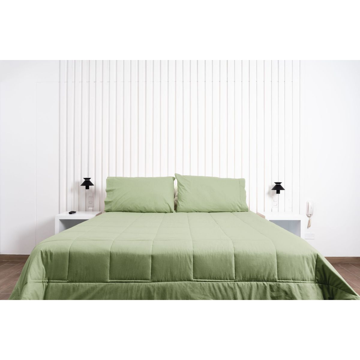 Plumón Verde hipoalergénico Queen cobitex 100 algodón, marca COBITEX HOME - Foto Principal