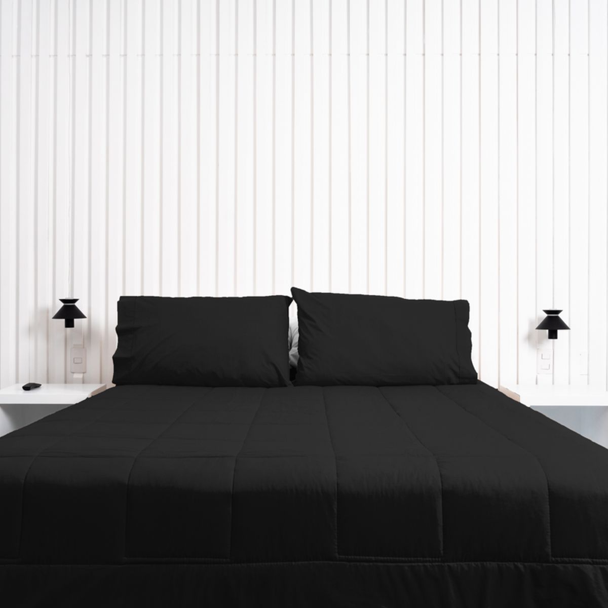 COBITEX HOME - Plumón negro hipoalergénico Queen cobitex 100 algodón