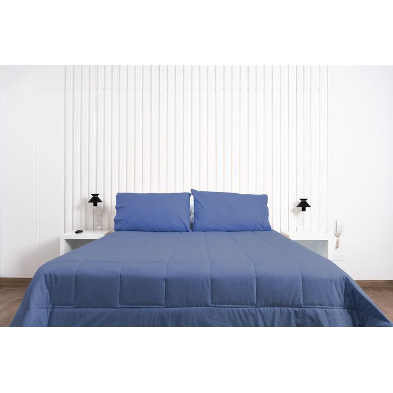 COBITEX HOME - Plumón azul acero hipoalergénico 1 plz cobitex 100 algodón