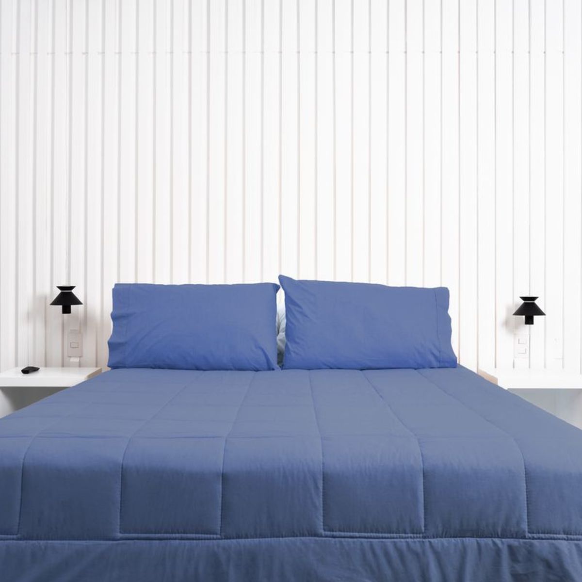 COBITEX HOME - Plumón azul acero hipoalergénico Queen cobitex 100 algodón