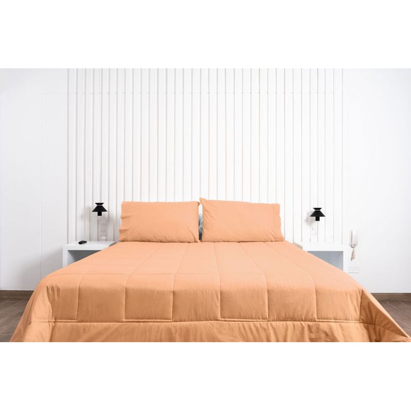 COBITEX HOME - Plumón melón hipoalergénico 2 plz 200 hilos cobitex 100% algodón.