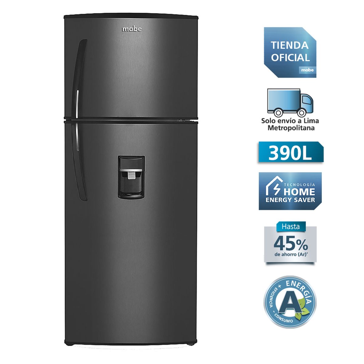 MABE - Refrigeradora Cycle De Frost 390 lts Grafito Mabe RMC390FAPG