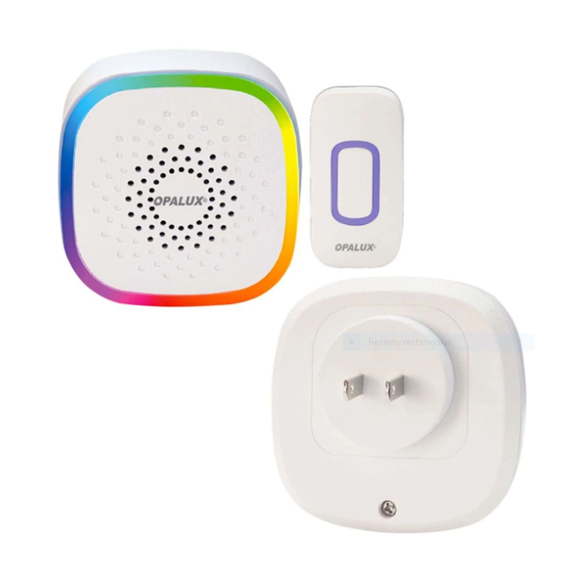 OPALUX - Timbre Inalámbrico Portátil 220V 60 Melodías OP-3895 OPALUX