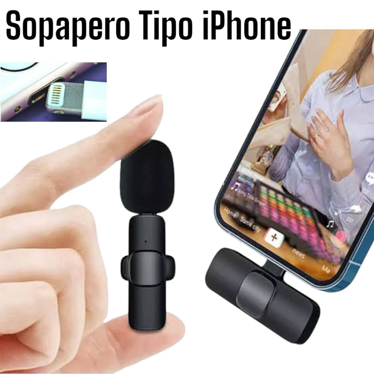 OEM - Micrófono Solapero Inalámbrico TIPO C para Celular Smartphone