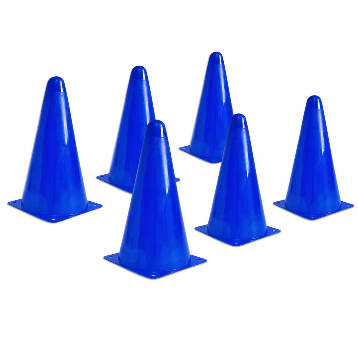 GENERICO - CONOS ENTRENAMIENTO DEPORTIVO DE 25CM AZUL 6 UNIDADES