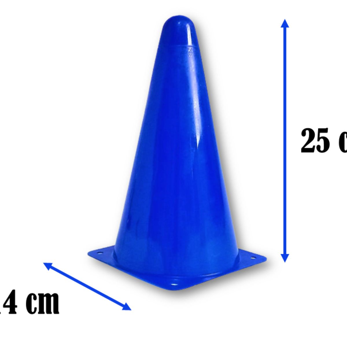GENERICO - CONOS ENTRENAMIENTO DEPORTIVO DE 25CM AZUL 6 UNIDADES