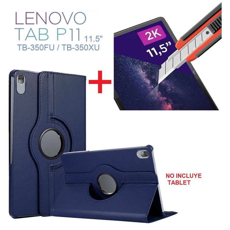 GENERICO - Funda Case  Mica de Vidrio para Lenovo Tab P11 2DA GEN 115 TB-350FU