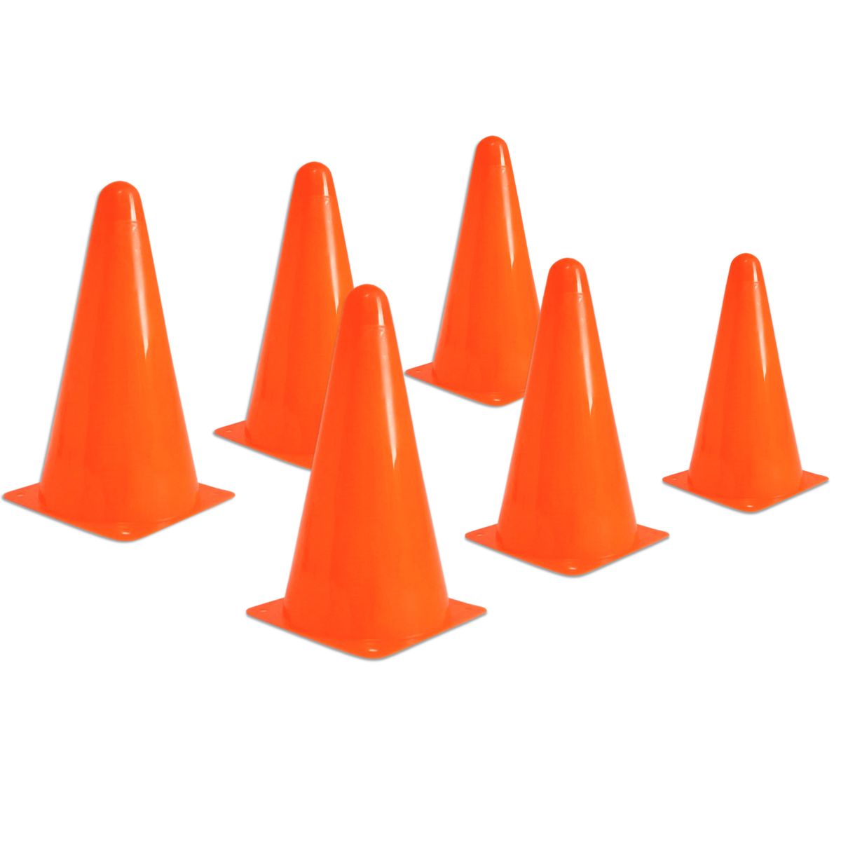 GENERICO - CONOS ENTRENAMIENTO DEPORTIVO DE 25CM NARANJA 6 UNIDADES