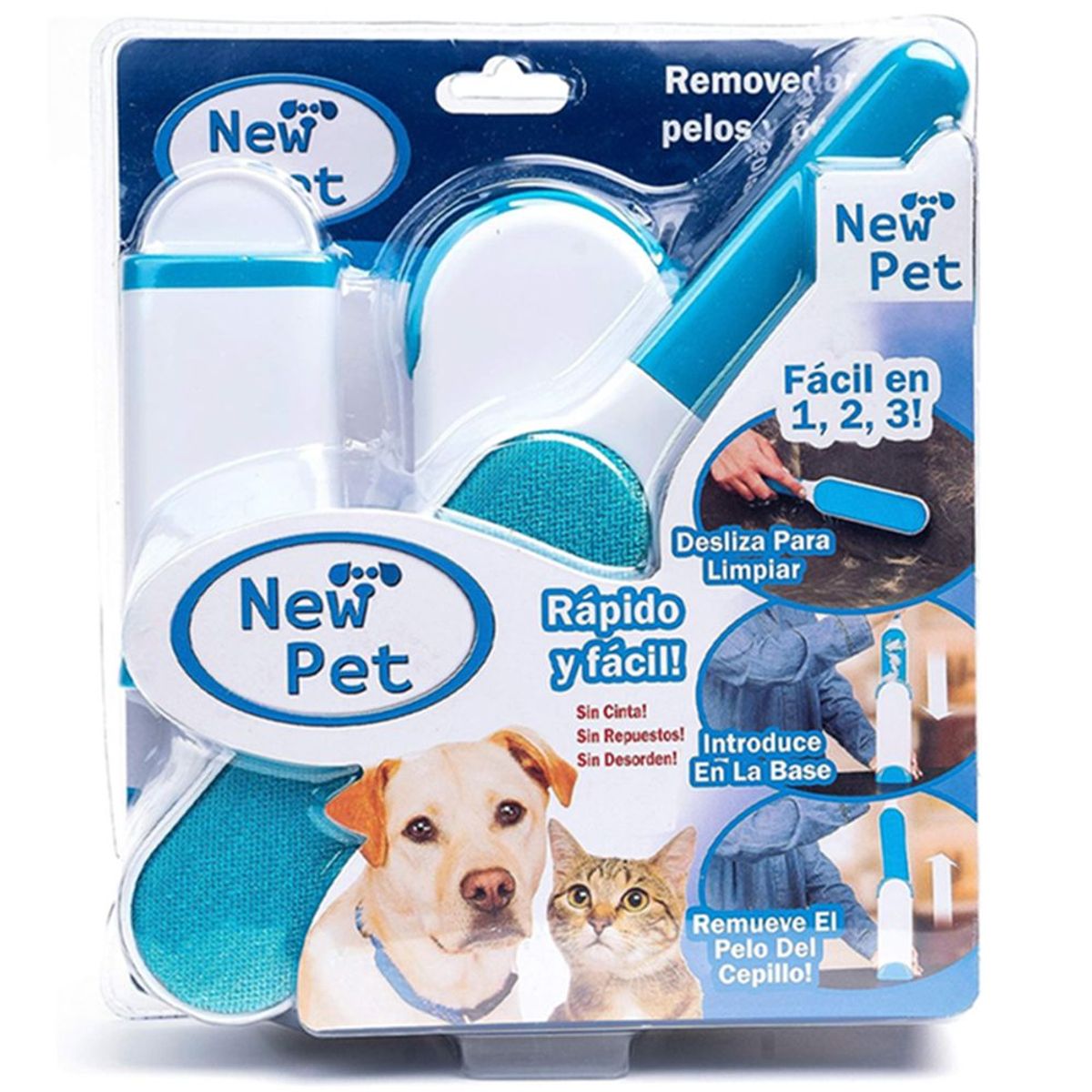 GENERICO - Cepillo Quita Pelusa Multifuncional Pelos Mascota