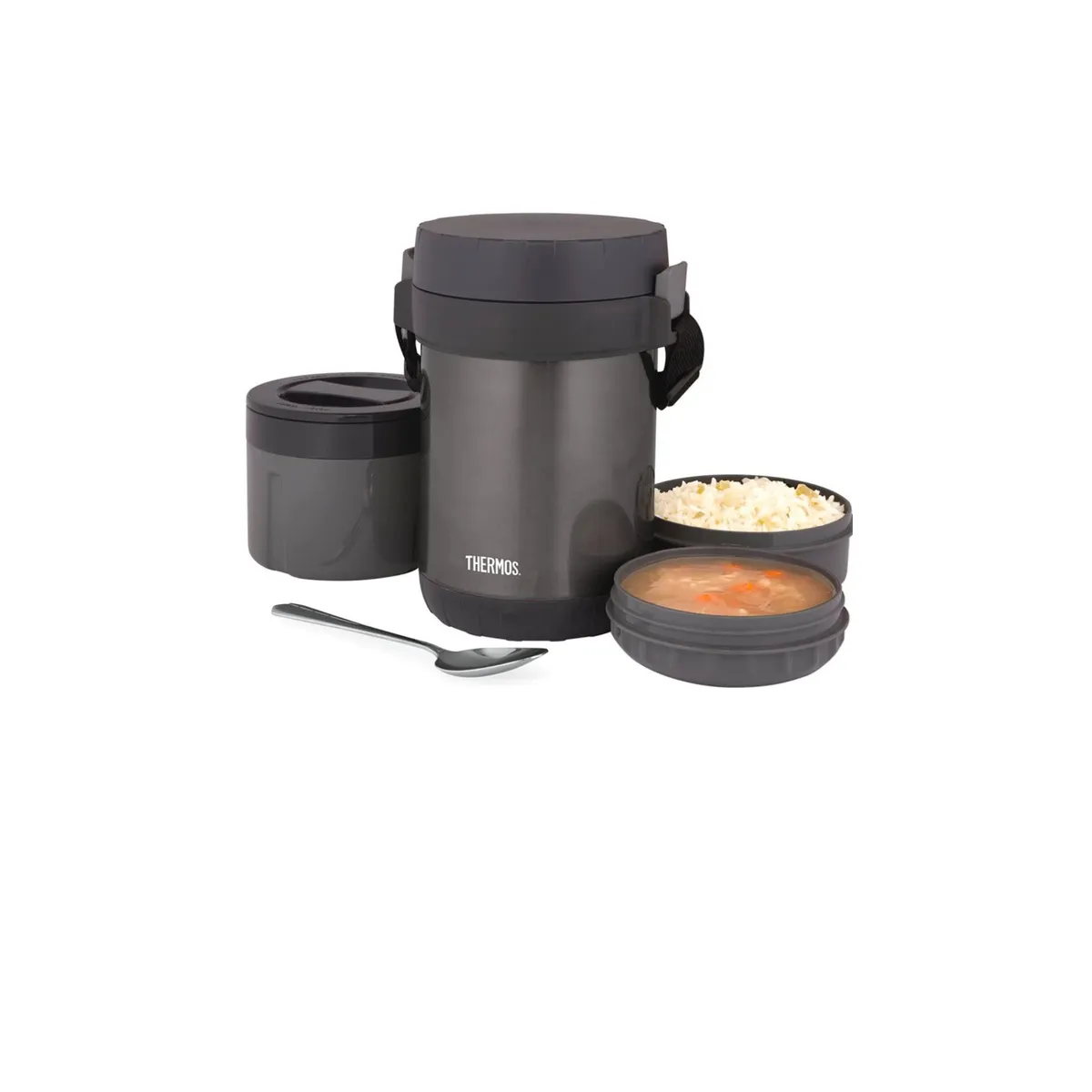 THERMOS - Termo de comida 3 divisiones vianda 1.8 L negro
