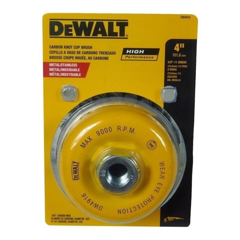 DEWALT - Cepillo De Copa Trenzada 4x M14 carbon 0.20 Dw4916m Dewalt